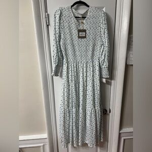 Floral Mid Sleeve Dress